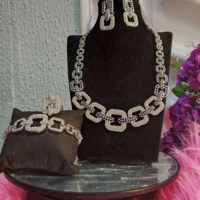 Silver set square set 003